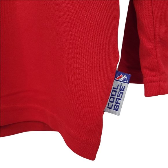 Majestic Cool Base Long Sleeve Shirt Mens Size L Pullover Red Baseball Athletic - Picture 8 of 9